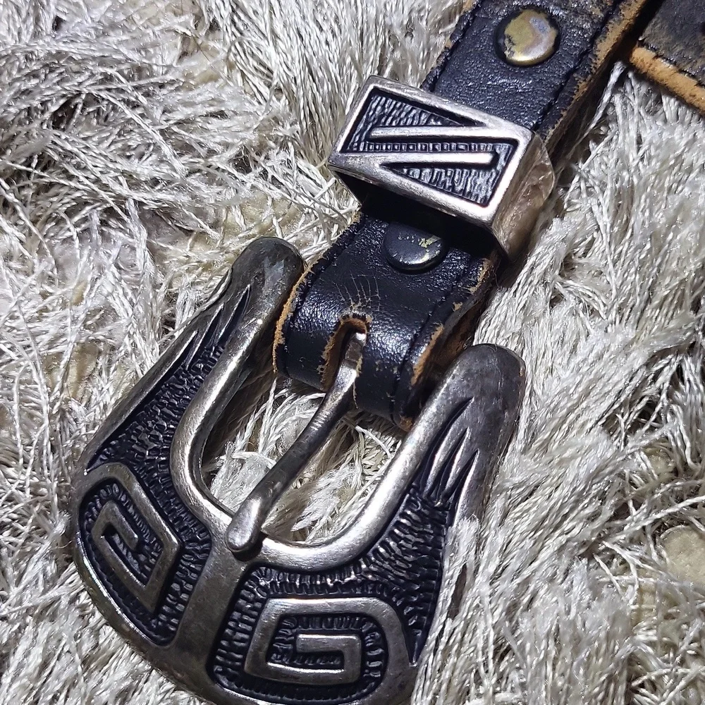 Black Leather Kids Belt
